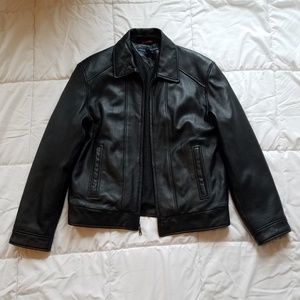 Tommy Hilfiger Vintage Leather Motorcycle Jacket